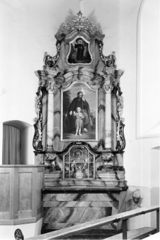 Kirche 1949 - Seitenaltar rechts