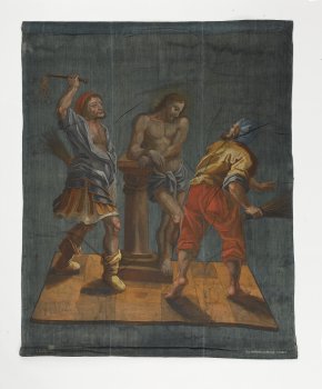 Kirchliche Kunst - Malerei - 1740 Fastentuch _Die Geisselung_ (Heutiger Besitz Landesmuseum Zürich)