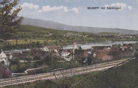 Ansichtskarte - Mumpf mit Säckingen um 1920 - ©Reto Hofer