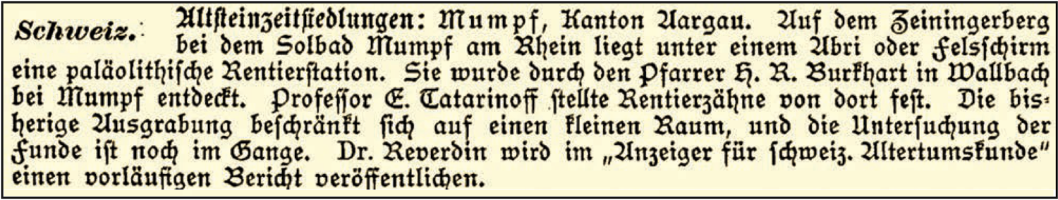 Text Altsteinsiedlung